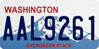 WA license plate AAL9261