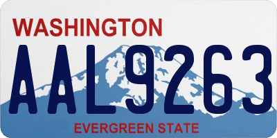 WA license plate AAL9263