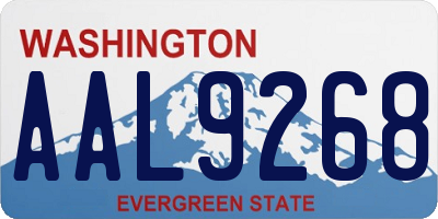 WA license plate AAL9268