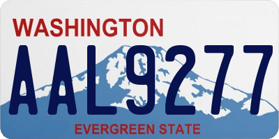 WA license plate AAL9277