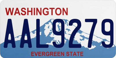 WA license plate AAL9279