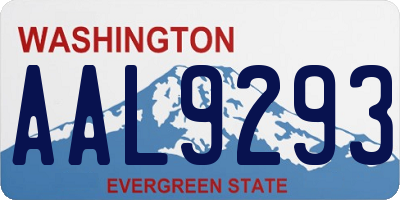 WA license plate AAL9293