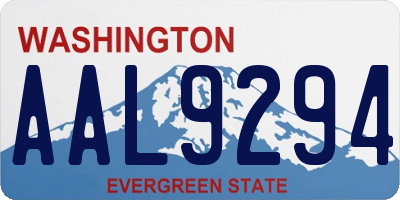 WA license plate AAL9294