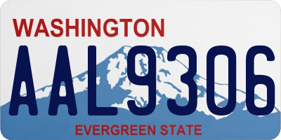 WA license plate AAL9306
