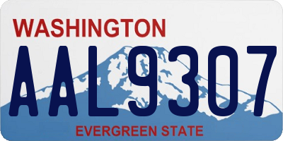 WA license plate AAL9307