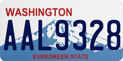 WA license plate AAL9328