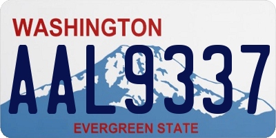 WA license plate AAL9337