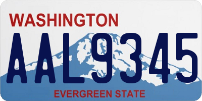 WA license plate AAL9345
