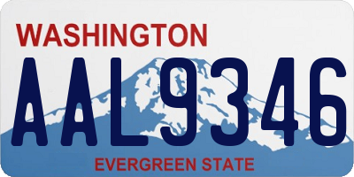 WA license plate AAL9346