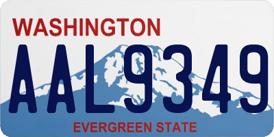 WA license plate AAL9349