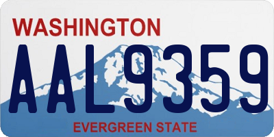 WA license plate AAL9359