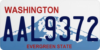 WA license plate AAL9372