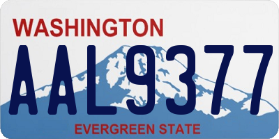 WA license plate AAL9377