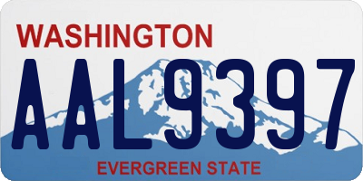 WA license plate AAL9397