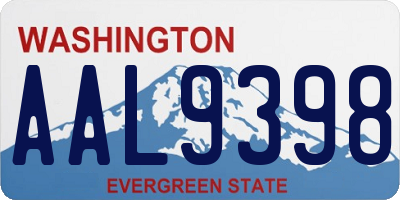 WA license plate AAL9398