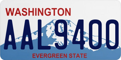 WA license plate AAL9400