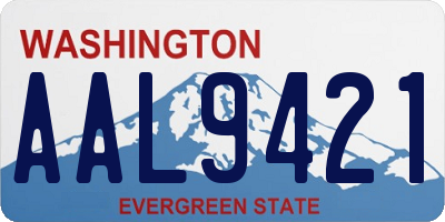 WA license plate AAL9421