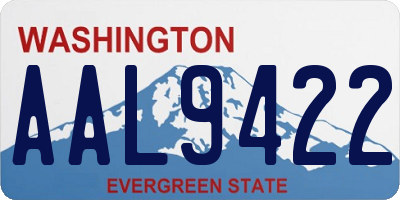 WA license plate AAL9422