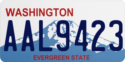 WA license plate AAL9423