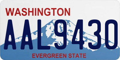 WA license plate AAL9430