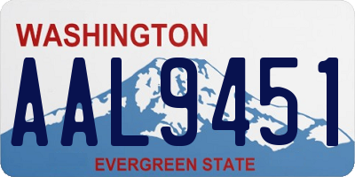 WA license plate AAL9451