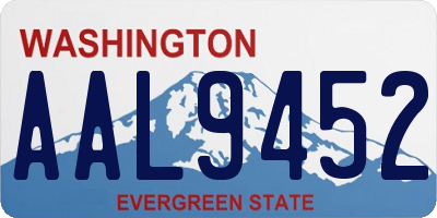 WA license plate AAL9452