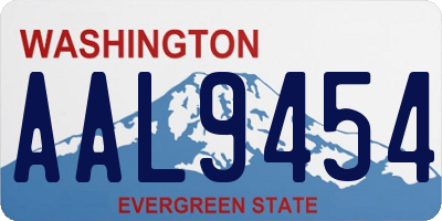 WA license plate AAL9454