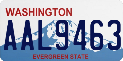 WA license plate AAL9463