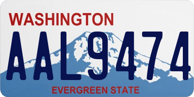 WA license plate AAL9474