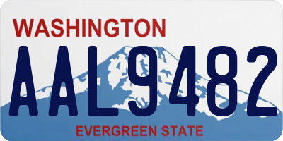 WA license plate AAL9482