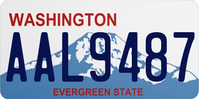 WA license plate AAL9487