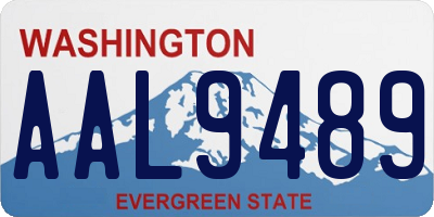 WA license plate AAL9489
