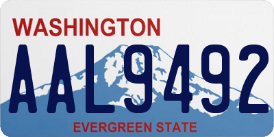 WA license plate AAL9492