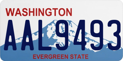 WA license plate AAL9493