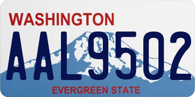 WA license plate AAL9502