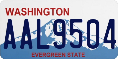 WA license plate AAL9504