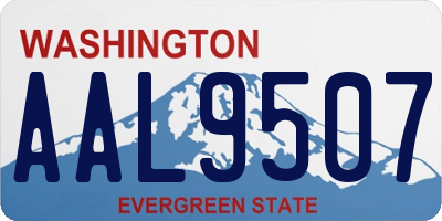 WA license plate AAL9507