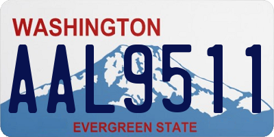 WA license plate AAL9511