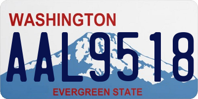 WA license plate AAL9518