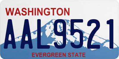 WA license plate AAL9521