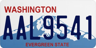 WA license plate AAL9541