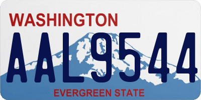WA license plate AAL9544