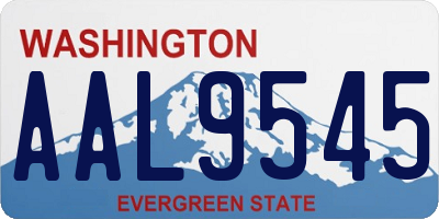 WA license plate AAL9545