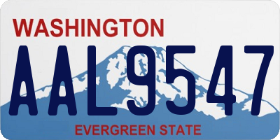 WA license plate AAL9547