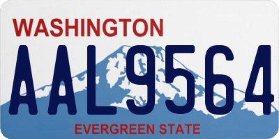 WA license plate AAL9564