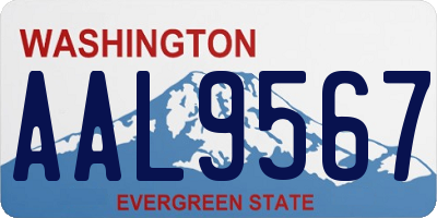WA license plate AAL9567