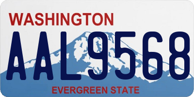 WA license plate AAL9568