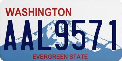 WA license plate AAL9571