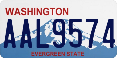 WA license plate AAL9574