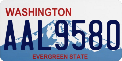 WA license plate AAL9580